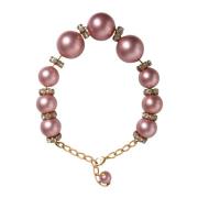 Dolce & Gabbana Kristall Charm Guld Kedja Halsband Pink, Dam