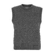 Ganni Grå Bobble Vest Jacka Gray, Dam