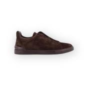 Ermenegildo Zegna Låg-Top Triple Stitch Sneakers Brown, Herr