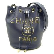 Chanel Vintage Pre-owned Laeder chanel-vskor Blue, Dam