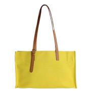 Hermès Vintage Pre-owned Canvas axelremsvskor Yellow, Dam