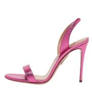 Aquazzura Pre-owned Pre-owned Laeder sandaler Pink, Dam