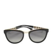 Chanel Vintage Pre-owned Acetat solglasgon Black, Dam