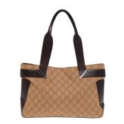 Gucci Vintage Pre-owned Canvas totevskor Beige, Dam