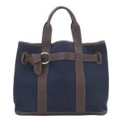 Hermès Vintage Pre-owned Canvas handvskor Blue, Dam