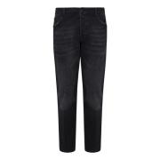 Michael Coal Svarta Slim Fit Jeans med Distressed Look Black, Herr