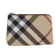 Burberry Vintage Pre-owned Canvas kuvertvskor Beige, Dam