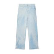 Dries Van Noten Tidlösa Straight Leg Jeans Blue, Herr