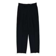 Lemaire Stilfull One Pleat Straight Trousers Black, Herr