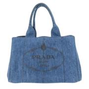 Prada Vintage Pre-owned Denim prada-vskor Blue, Dam