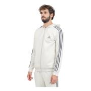 Adidas Essentials 3 Stripes Zip Sweater Beige, Herr