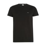 Calvin Klein Svart Slim Fit Bomull T-shirt Black, Herr