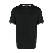 Hugo Boss Stripe-trim Bomull T-shirt Black, Herr