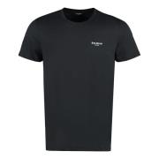 Balmain Ekologisk Bomull Logo T-Shirt Black, Herr