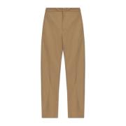 Jil Sander Byxor med logotyp Beige, Herr