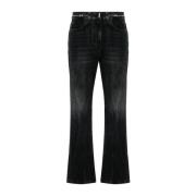 Givenchy Stonewashed denim bootcut jeans med kedjelänk Black, Dam