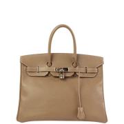 Hermès Vintage Pre-owned Canvas handvskor Brown, Dam