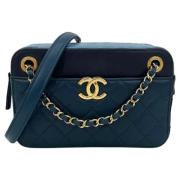 Chanel Vintage Pre-owned Laeder chanel-vskor Blue, Dam