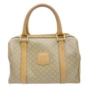 Celine Vintage Pre-owned Canvas handvskor Beige, Dam