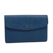 Louis Vuitton Vintage Pre-owned Laeder kuvertvskor Blue, Dam