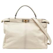 Fendi Vintage Pre-owned Laeder handvskor White, Dam