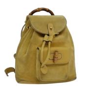 Gucci Vintage Pre-owned Laeder ryggsckar Yellow, Dam