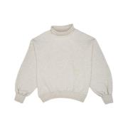 Autry Grå Bomullsblandning Rullkrage Sweatshirt Beige, Herr