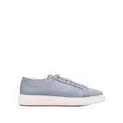 Santoni Läder Sneakers Blue, Herr