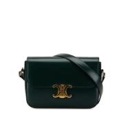 Celine Vintage Pre-owned Laeder crossbodyvskor Green, Dam