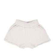 Autry Casual Bomull Jersey Shorts i Grå Beige, Dam