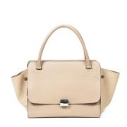 Celine Vintage Pre-owned Laeder handvskor Beige, Dam