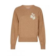 Isabel Marant Étoile Långärmad bomull ull jersey topp Brown, Dam