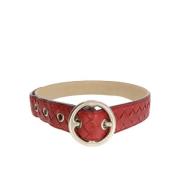 Bottega Veneta Vintage Pre-owned Laeder skrp Red, Dam