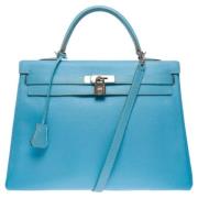 Hermès Vintage Pre-owned Laeder handvskor Blue, Dam