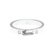 Gucci Vintage Pre-owned Vitt guld ringar Gray, Dam