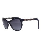 Chanel Vintage Pre-owned Plast solglasgon Black, Dam