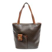 Celine Vintage Pre-owned Belagd canvas celine-vskor Brown, Dam