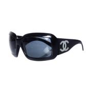 Chanel Vintage Pre-owned Plast solglasgon Black, Dam