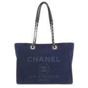 Chanel Vintage Pre-owned Canvas chanel-vskor Blue, Dam