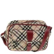 Burberry Vintage Pre-owned Nylon axelremsvskor Multicolor, Dam