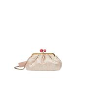 Max Mara Weekend Silke Pasticcino Axelväska Ornament Pink, Dam