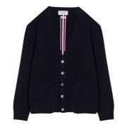 Thom Browne Kort Cardigan Tröja Blue, Herr