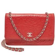 Chanel Vintage Pre-owned Laeder plnbcker Red, Dam