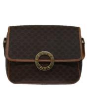 Celine Vintage Pre-owned Canvas axelremsvskor Brown, Dam