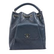 Chanel Vintage Pre-owned Laeder chanel-vskor Blue, Dam