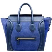 Celine Vintage Pre-owned Laeder handvskor Blue, Dam