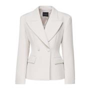 Andamane Kräm Blazer med Breda Revers White, Dam