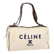 Celine Vintage Pre-owned Canvas handvskor White, Dam