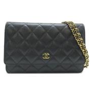 Chanel Vintage Pre-owned Laeder plnbcker Black, Dam