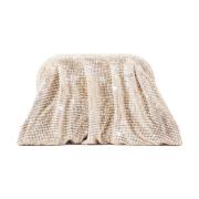 Benedetta Bruzziches Kristall Mesh Sand Clutch Väska Beige, Dam